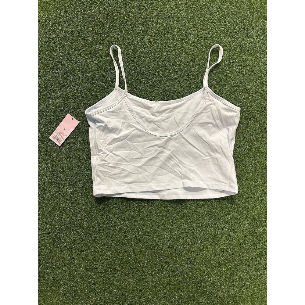 Wild Fable cropped tank top with spaghetti straps Size XL Light Blue